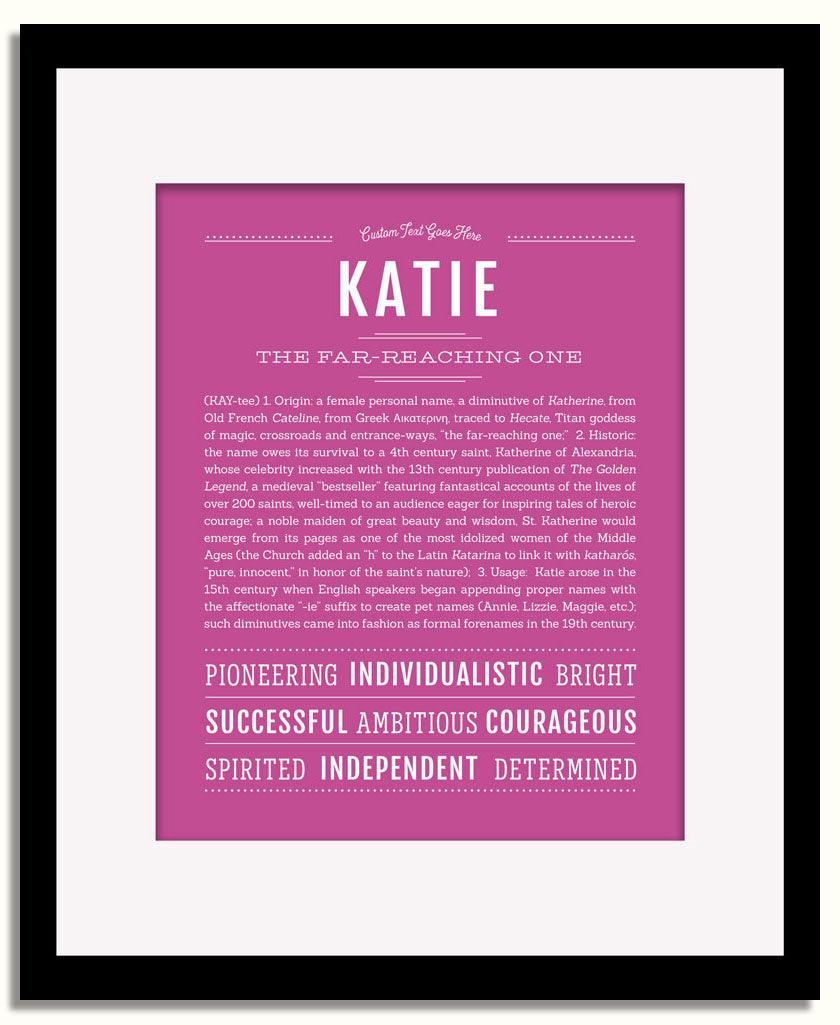 Frame Options | Dark Pink | Black Frame, Matted