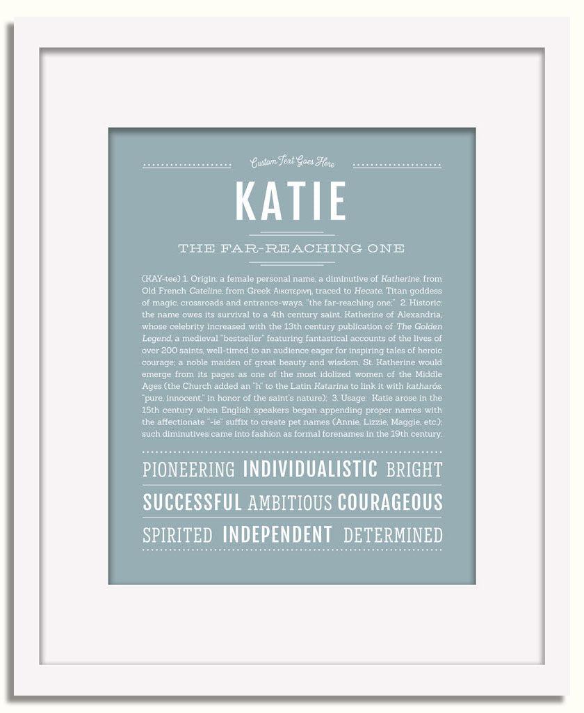 Frame Options | Powder Blue | White Frame, Matted