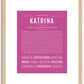 Katrina | Name Art Print