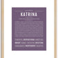 Katrina | Name Art Print