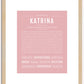 Katrina | Name Art Print