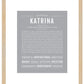 Katrina | Name Art Print