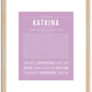 Katrina | Name Art Print