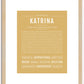 Katrina | Name Art Print