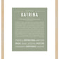 Katrina | Name Art Print