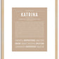 Katrina | Name Art Print