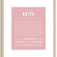 Katya | Name Art Print