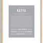 Katya | Name Art Print