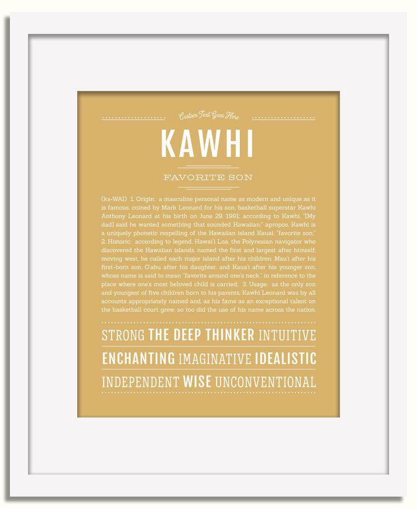 Frame Options | Matte Gold | White Frame, Matted