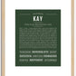 Kay | Name Art Print