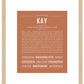 Kay | Name Art Print