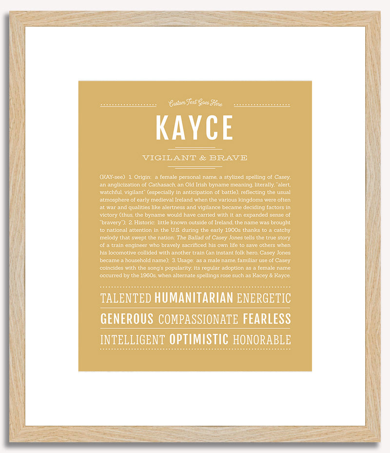 Kayce (female) | Name Art Print