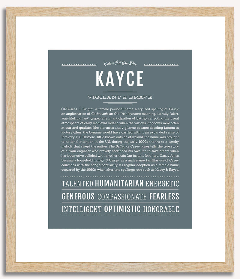 Kayce (female) | Name Art Print