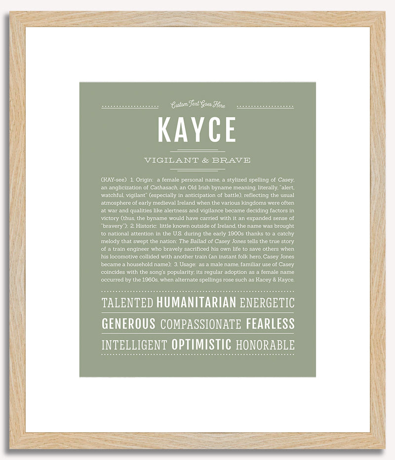 Kayce (female) | Name Art Print