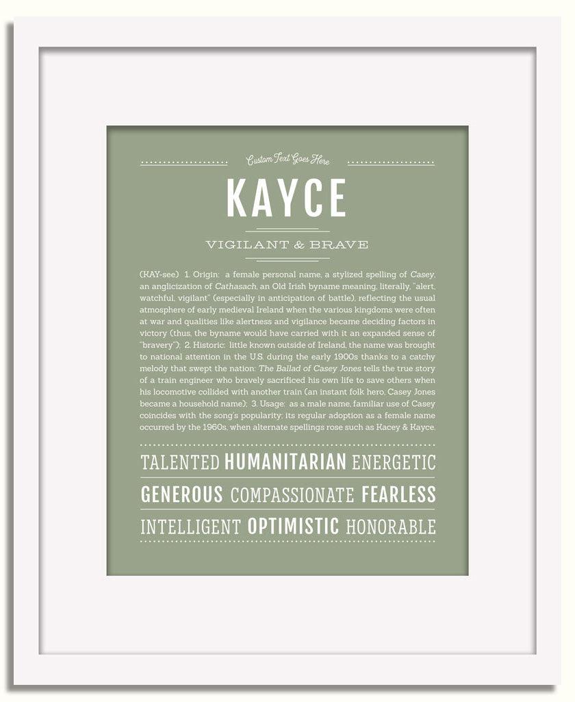 Frame Options | Sage | White Frame, Matted