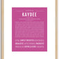 Kaydee | Name Art Print