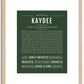 Kaydee | Name Art Print