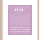 Kaydee | Name Art Print