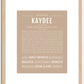 Kaydee | Name Art Print