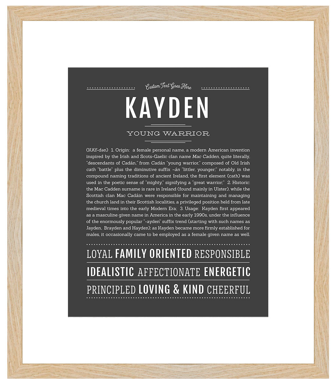 Kayden | Name Art Print