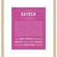 Kayden | Name Art Print