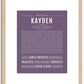 Kayden | Name Art Print