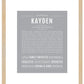 Kayden | Name Art Print