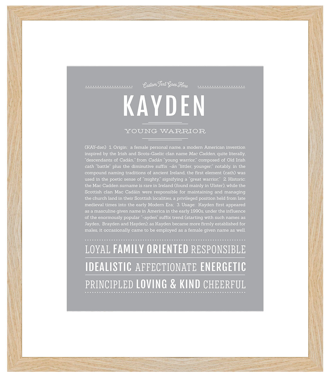 Kayden | Name Art Print