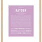 Kayden | Name Art Print