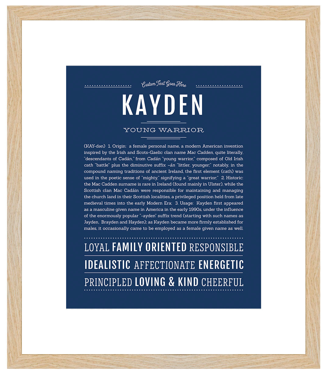 Kayden | Name Art Print