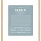 Kayden | Name Art Print