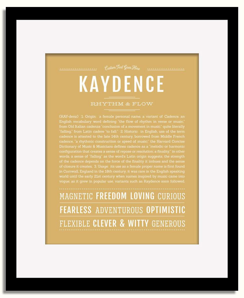 Frame Options | Matte Gold | Black Frame, Matted