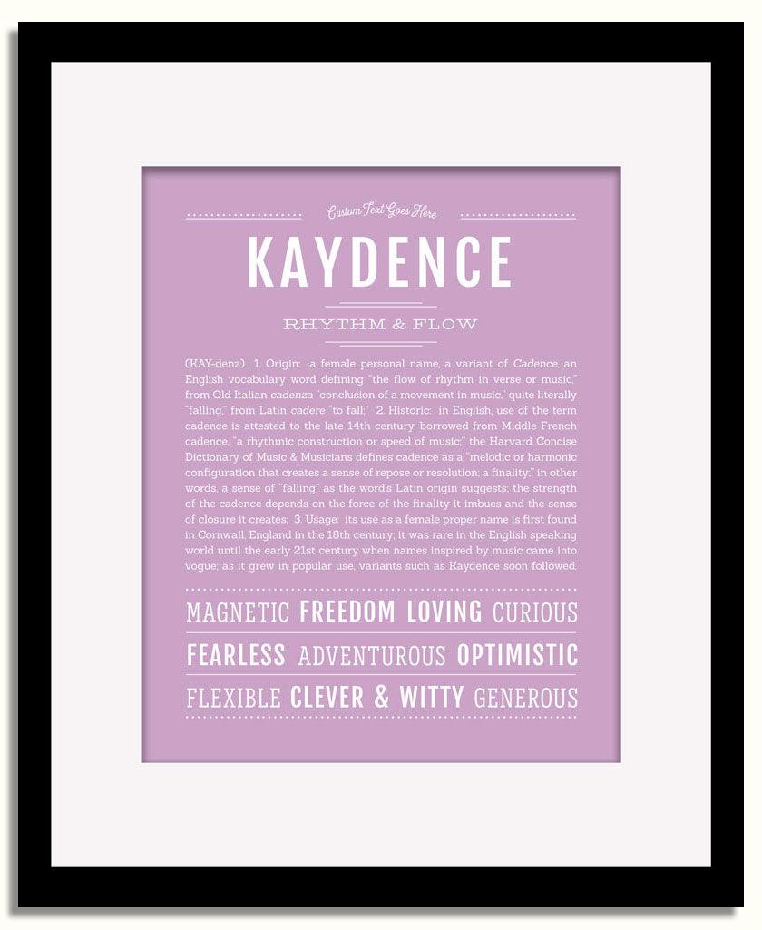 Frame Options | Lilac | Black Frame, Matted