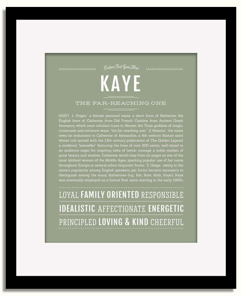 Frame Options | Sage | Black Frame, Matted