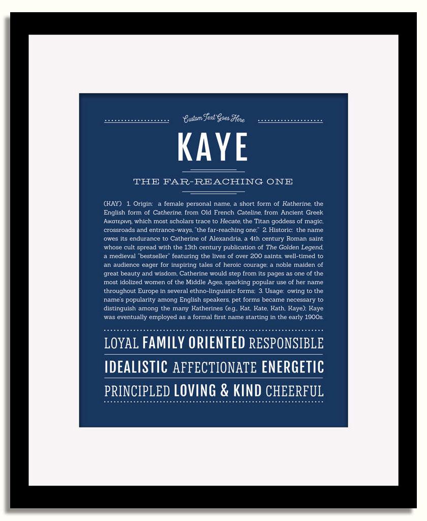 Frame Options | Midnight Blue | Black Frame, Matted