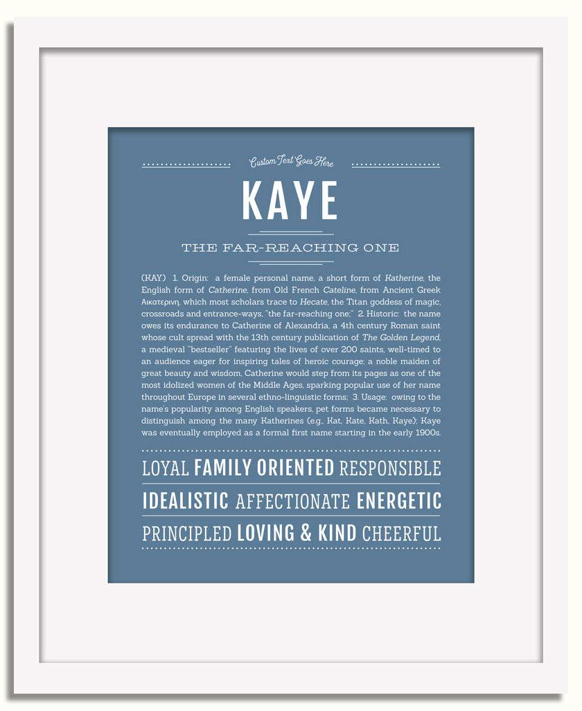 Frame Options | Steele Blue | White Frame, Matted