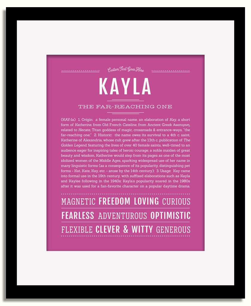 Frame Options | Dark Pink | Black Frame, Matted