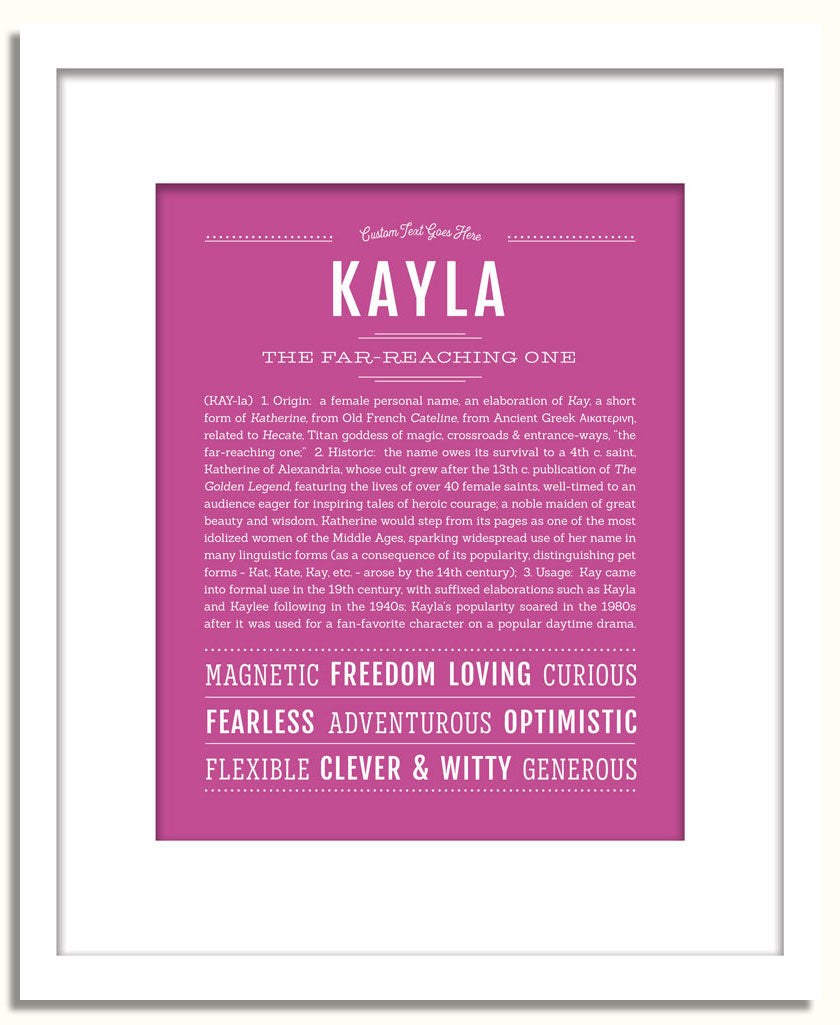 Frame Options | Dark Pink | White Frame, Matted