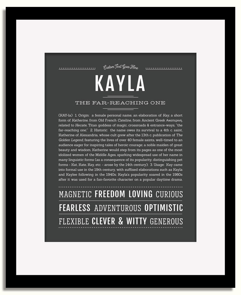 Frame Options | Charcoal Gray | Black Frame, Matted