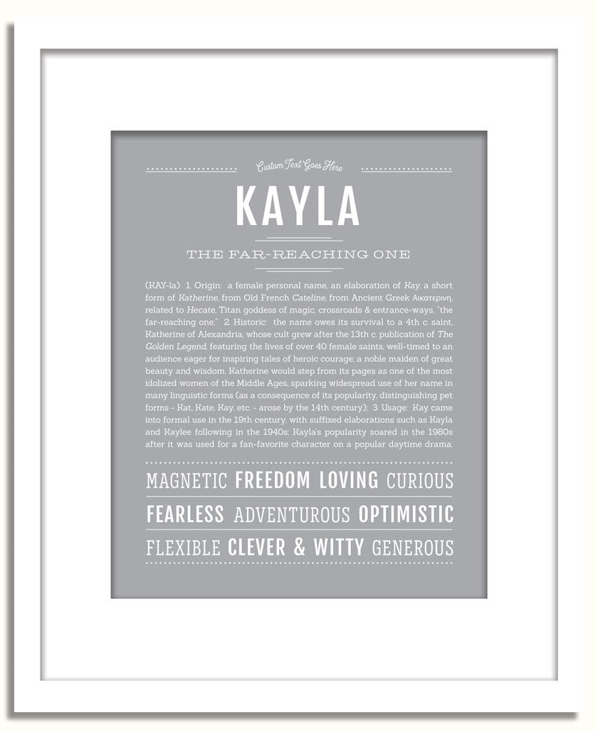 Frame Options | Light Gray | White Frame, Matted