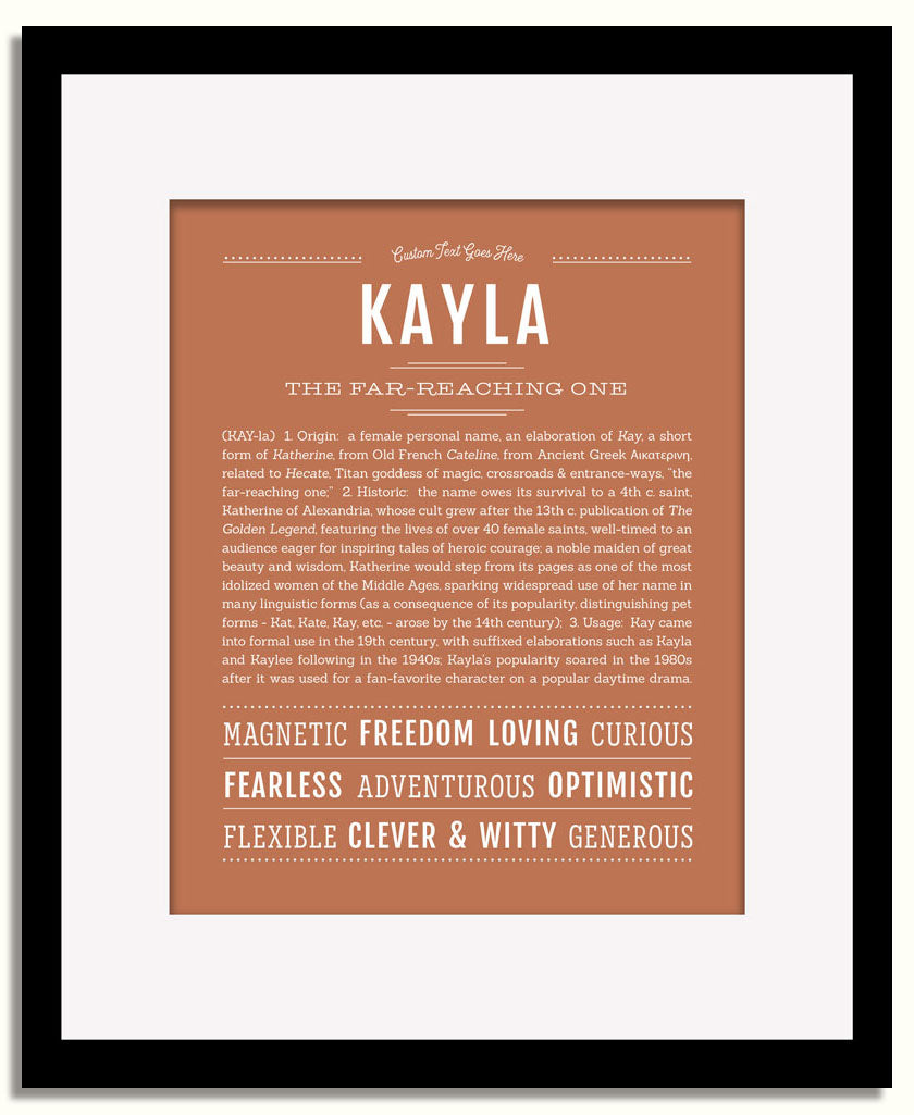 Frame Options | Terra Cotta | Black Frame, Matted