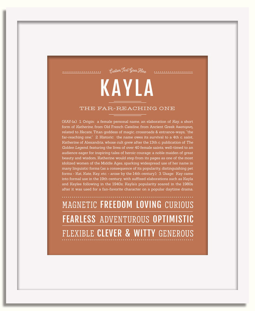 Frame Options | Terra Cotta | White Frame, Matted