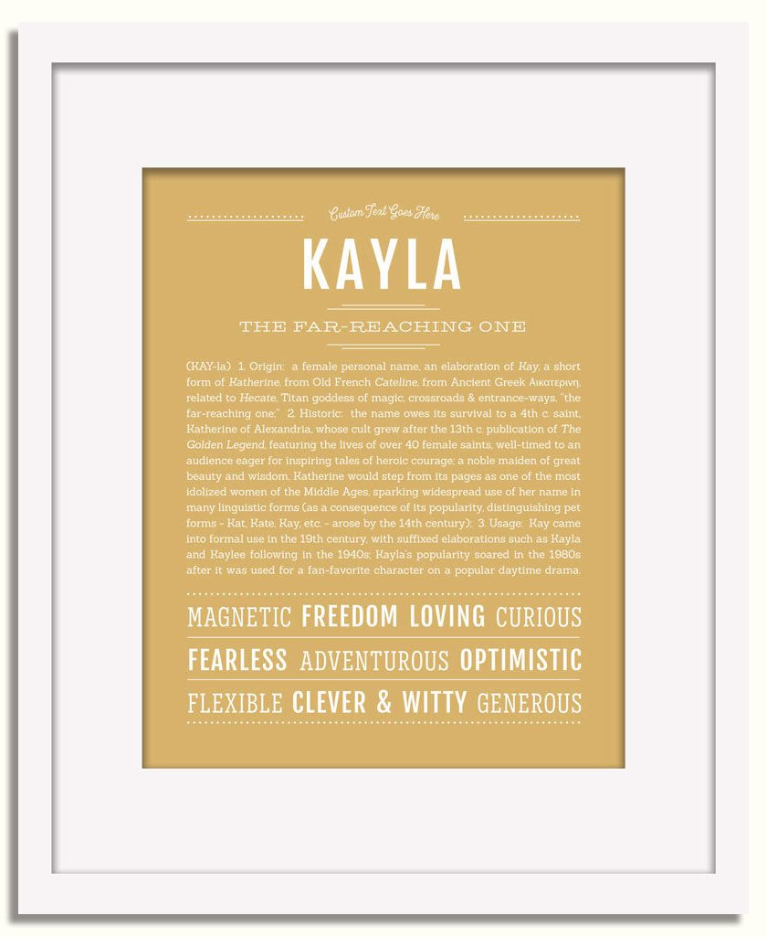 Frame Options | Matte Gold | White Frame, Matted