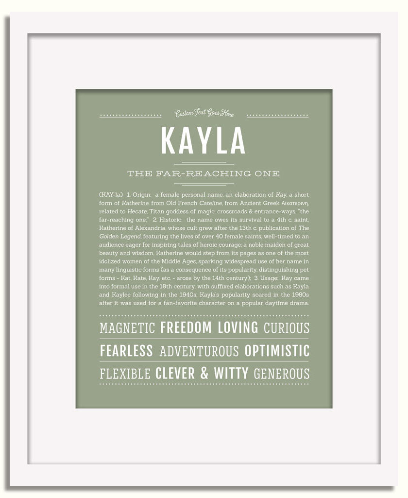 Frame Options | Sage | White Frame, Matted