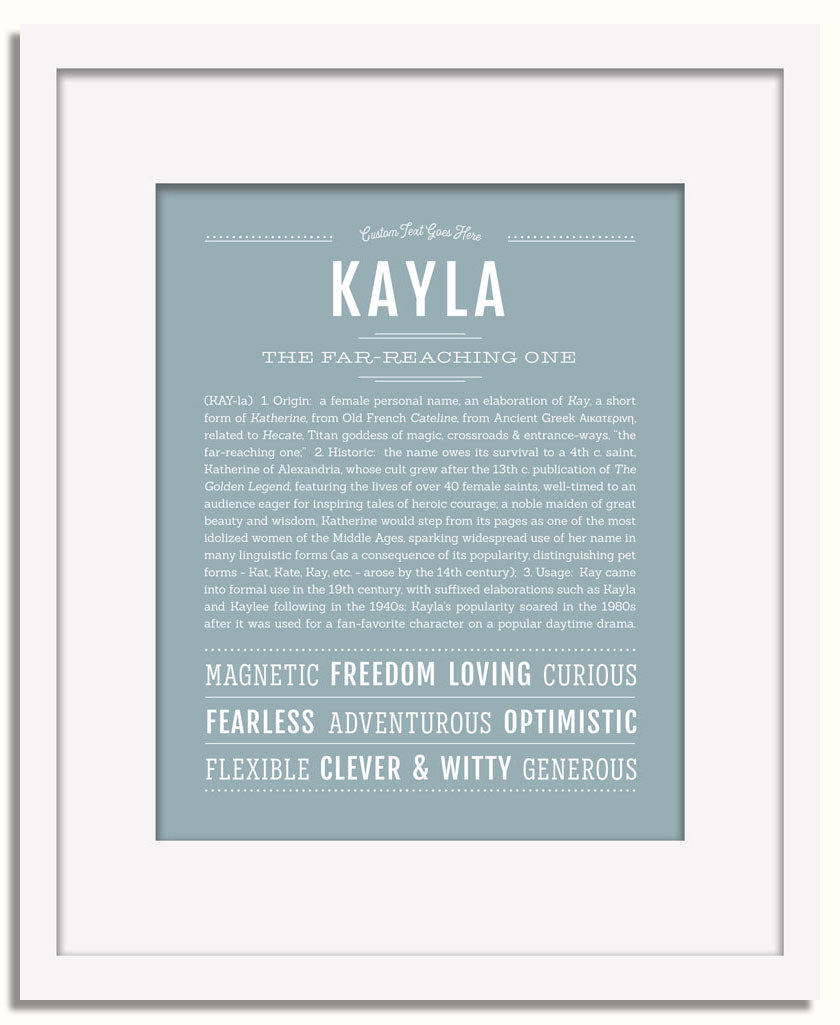 Frame Options | Powder Blue | White Frame, Matted