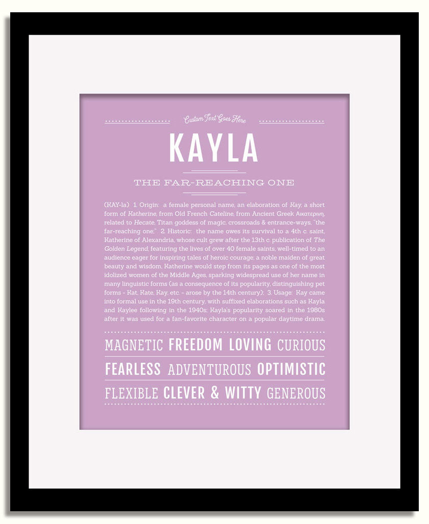 Frame Options | Lilac | Black Frame, Matted