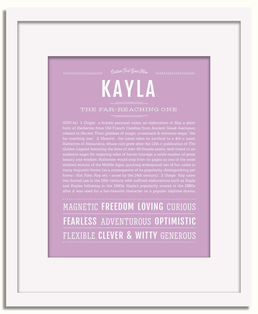 Frame Options | Lilac | White Frame, Matted