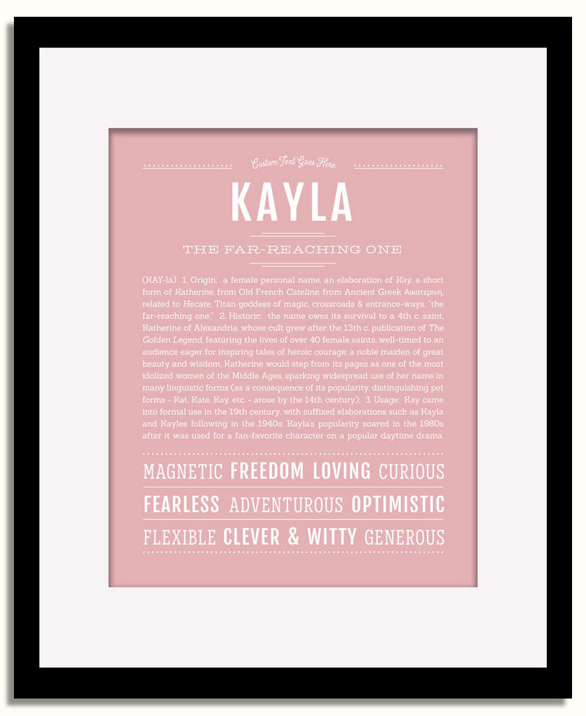 Frame Options | Dusty Rose | Black Frame, Matted