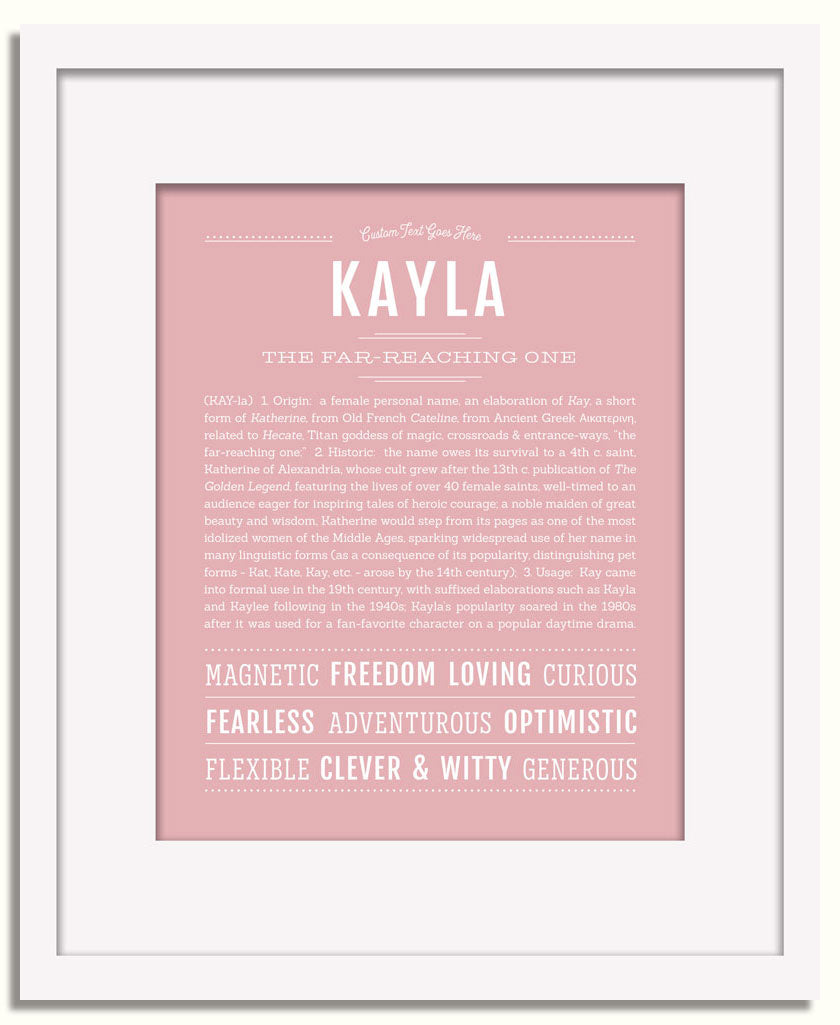 Frame Options | Dusty Rose | White Frame, Matted