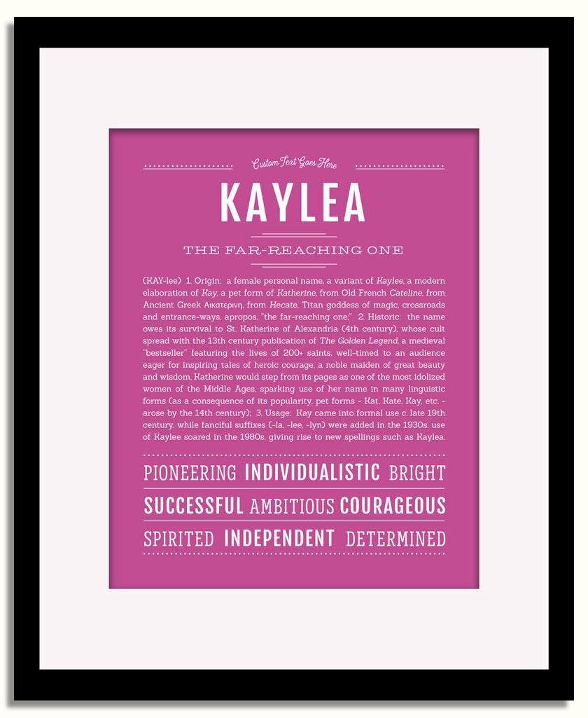 Frame Options | Dark Pink | Black Frame, Matted